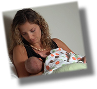 Mother breastfeeding her baby